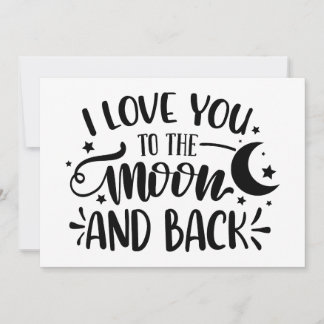 I love you to the moon and back invitation
