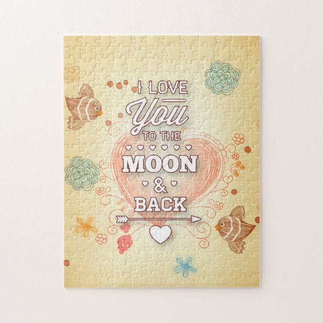 I Love You To The Moon And Back Jigsaw Puzzle (Vertical)