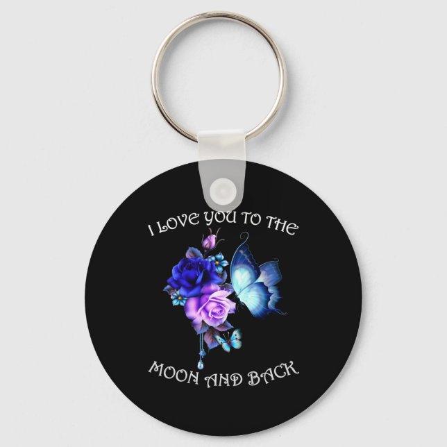 I love you to the moon and back key ring (Front)