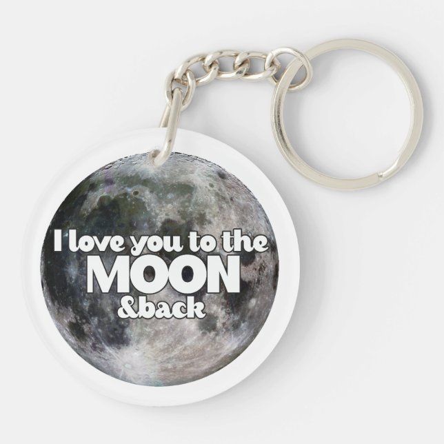 I Love you to the moon and back Key Ring (Back)