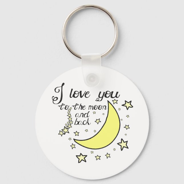 I love you to the moon and back key ring (Front)