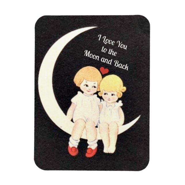 I Love You to the Moon and Back Magnet (Vertical)
