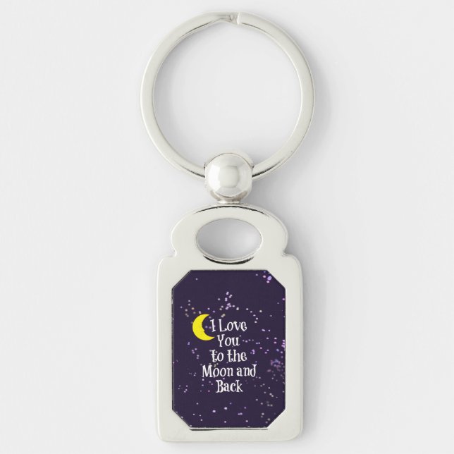I Love You to the Moon and Back - Man in the Moon Key Ring (Front)