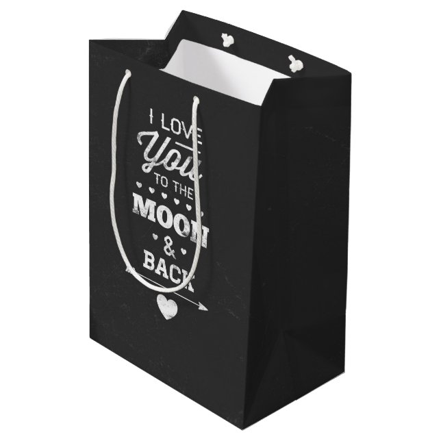 I Love You To The Moon And Back Medium Gift Bag (Back Angled)