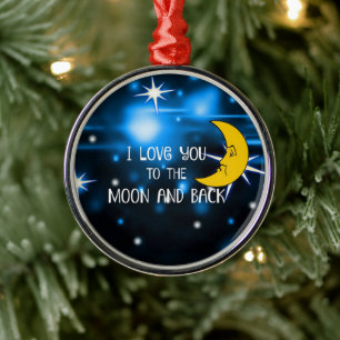 I Love You to the Moon and Back Metal Tree Decoration
