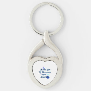 I Love You To The Moon And Back Minimal Aesthetic  Key Ring