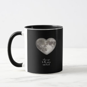 I Love You To The Moon And Back Minimal Clean Look Mug