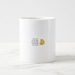 I Love You To The Moon And Back Minimal Design Aes Large Coffee Mug