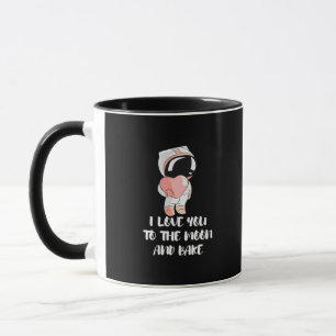 I Love You To The Moon And Back Minimal Design  Mug