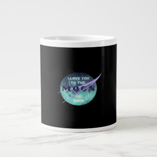 I Love You To The Moon And Back Minimal Love Desig Large Coffee Mug