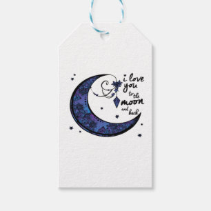 I Love You To The Moon And Back Modern Classic Des Gift Tags
