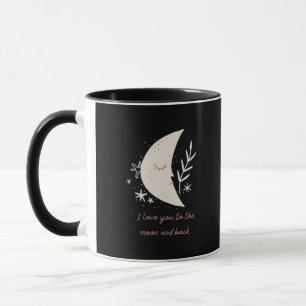 I Love You To The Moon And Back Modern Romantic De Mug