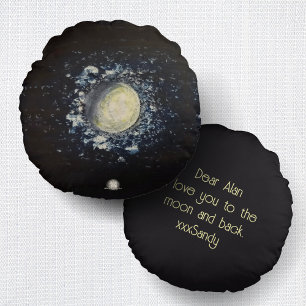 I love you to the moon and back - Personalised Round Cushion