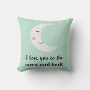 I love you to the moon and back pillow