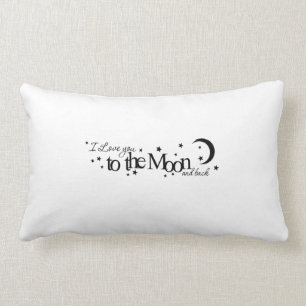 "I love you to the moon and back" pillow