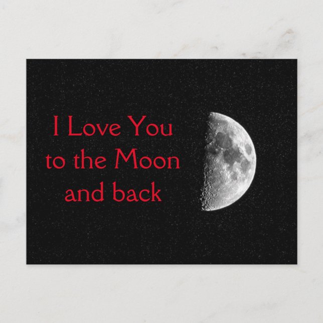 I Love You to the Moon and back - Postcard (Front)