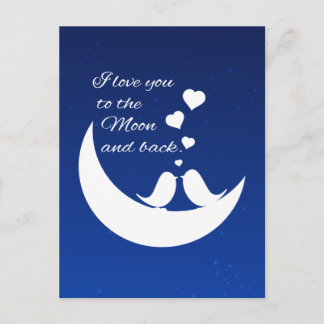 I Love You to the Moon and Back Postcard