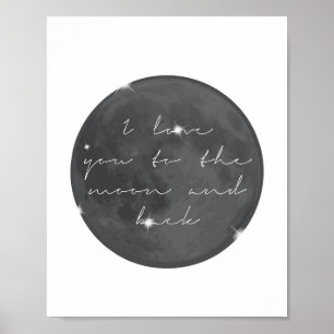I Love You To the Moon and Back Poster