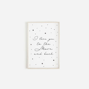 I love you to the moon and back poster