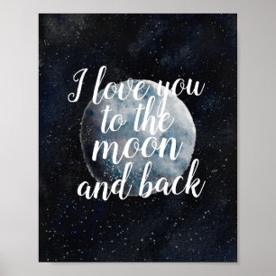 I love you to the moon and back poster