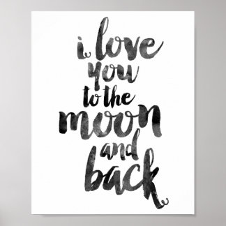 I Love You To The Moon And Back Poster