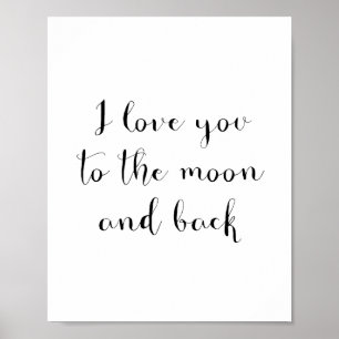 I love you to the moon and back poster