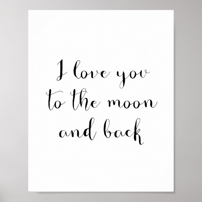 I love you to the moon and back poster (Front)