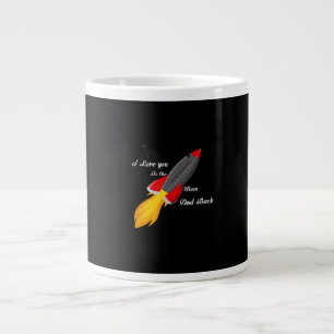 I Love You To The Moon And Back Racket Graphic Sty Large Coffee Mug