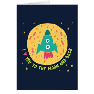 I Love You To The Moon And Back Rocketship