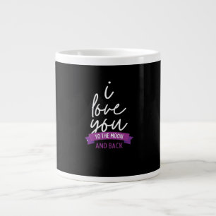 I Love You To The Moon And Back Romantic Aesthetic Large Coffee Mug