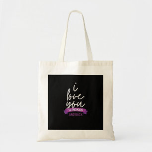 I Love You To The Moon And Back Romantic Aesthetic Tote Bag