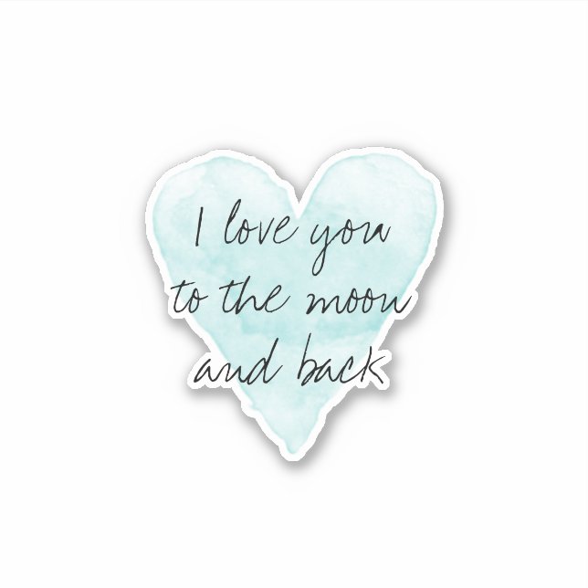 I love you to the moon and back romantic heart (Front)