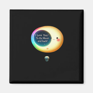 I Love You To The Moon And Back Romantic Keepsake Magnet