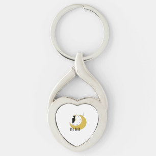 I Love You To The Moon And Back Romantic Quote Des Key Ring