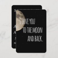I Love you to the Moon and back Save The Date