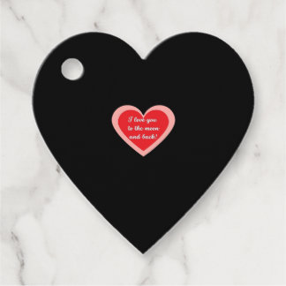 I Love You To The Moon And Back Sincere Design Favour Tags