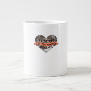 I Love You To The Moon And Back Sincere Modern Aes Large Coffee Mug