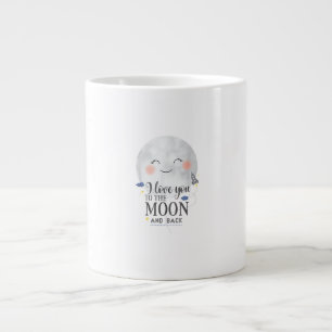I Love You To The Moon And Back Sincere Modern Sty Large Coffee Mug