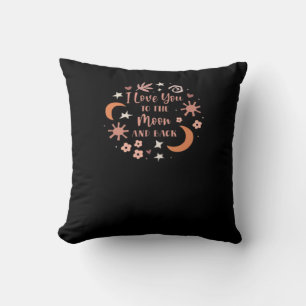 I Love You To The Moon And Back Soft Romantic Styl Cushion