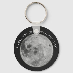I Love You To The Moon and Back Starry Sky Key Ring