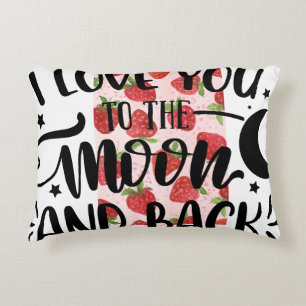"I Love You to the Moon and Back" Throw Pillow