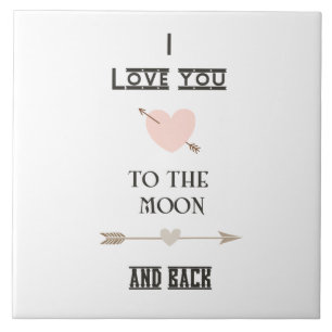I love you to the moon and back tile
