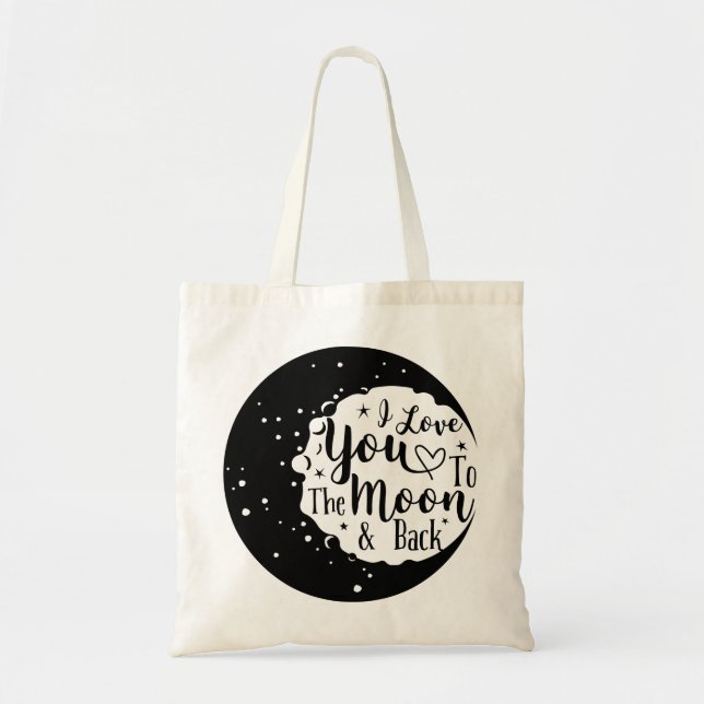 I love you to the moon and back tote bag (Front)
