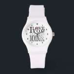 I Love You To The Moon And Back Watch<br><div class="desc">I love you to the moon and back saying. Perfect to give to someone you love, girlfriend, husband, mother or child.Items and gifts for everyone. Pretty designs, cute designs, designs for brides, nurses, kids, women, children, dogs. Stationary and decor. Coordinate an entire room. Canvas' and jewellery, key chains, bags, car...</div>