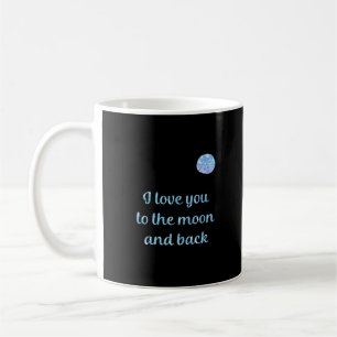 I Love You To The Moon And Back Watercolor Silver Coffee Mug