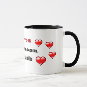 I love you to the moon and back with hearts Mug