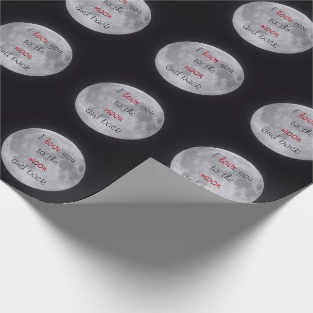 I love you to the Moon and Back Wrapping Paper (Corner)