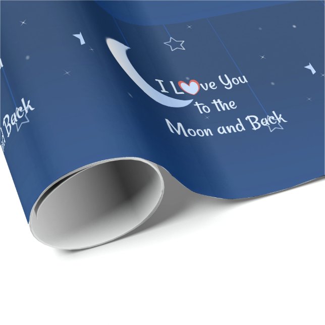 I Love You to the Moon and Back Wrapping Paper (Roll Corner)