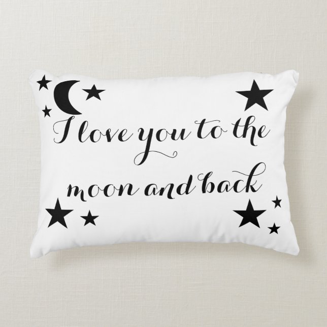 I love you to the moon and bakc accent pillow (Front)