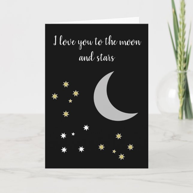 I love you to the moon and stars - greeting card (Front)